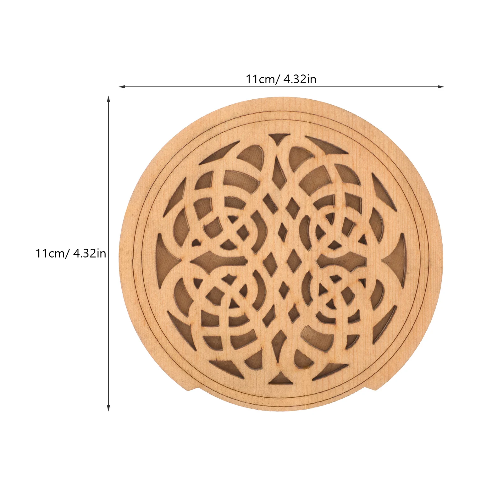 غطاء فتحة صوت جيتار خشبي مزخرف، سطح أملس متين، لا نتوءات، ملحقات أداء طويلة الأمد، غطاء فتحة الصوت #2
