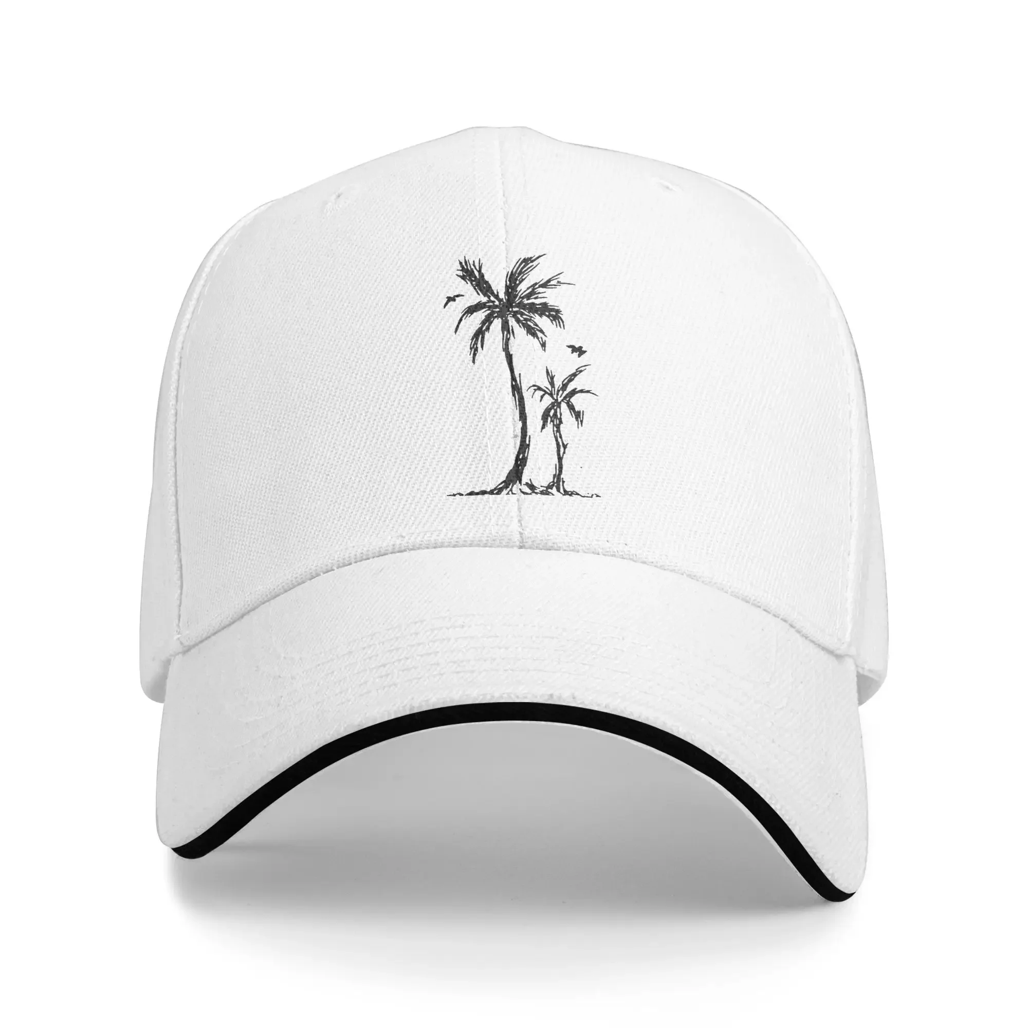 Coconut Tree Simple Drawing Casual Baseball Cap Summer Dropshipping Hiking Fishing Hip Hop Hats Men Women Vintage Hat