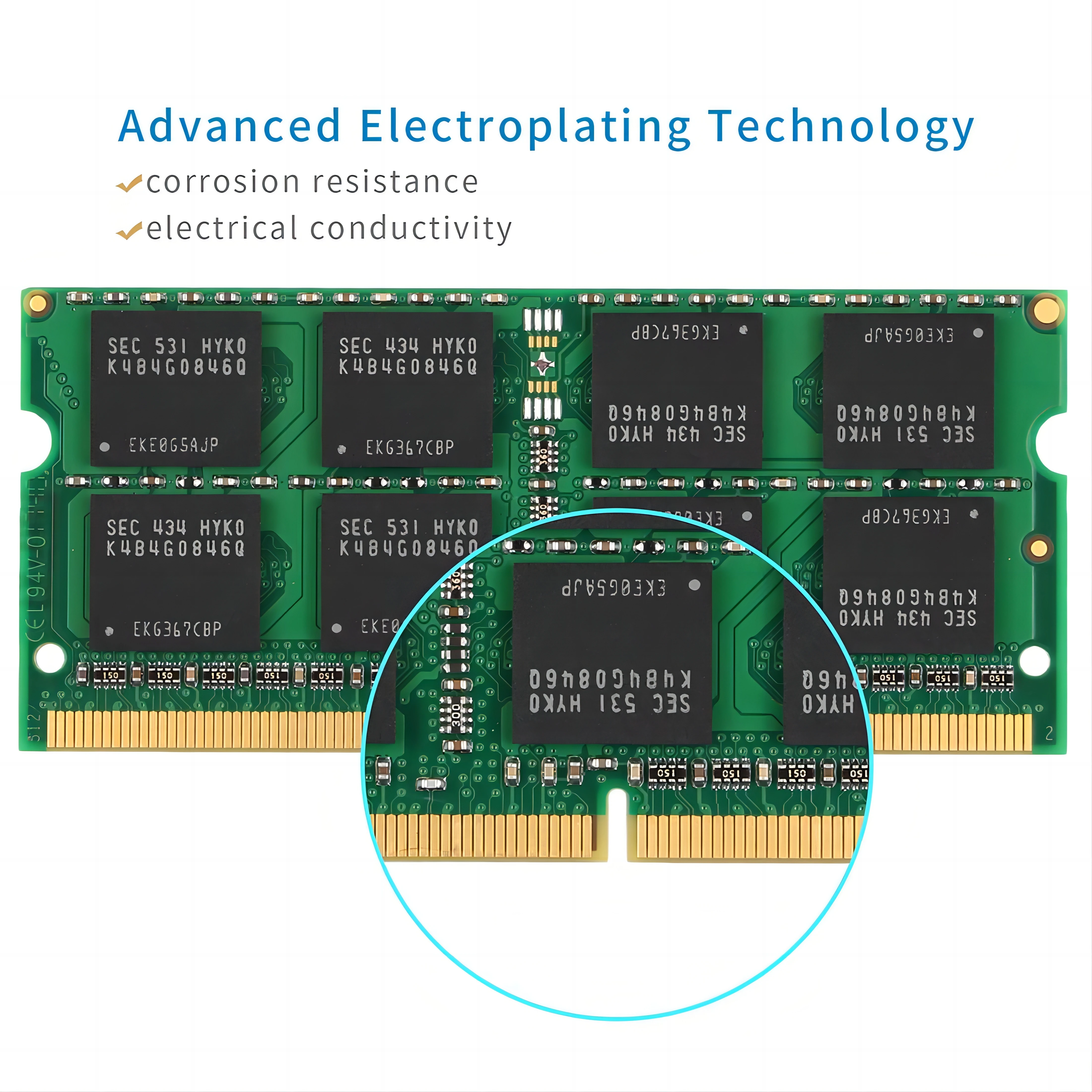 TECMIYO 2X8GB DDR3 1333MHz SODIMM Laptop Memory RAM 1.5V PC3-10600S Non-ECC - Green