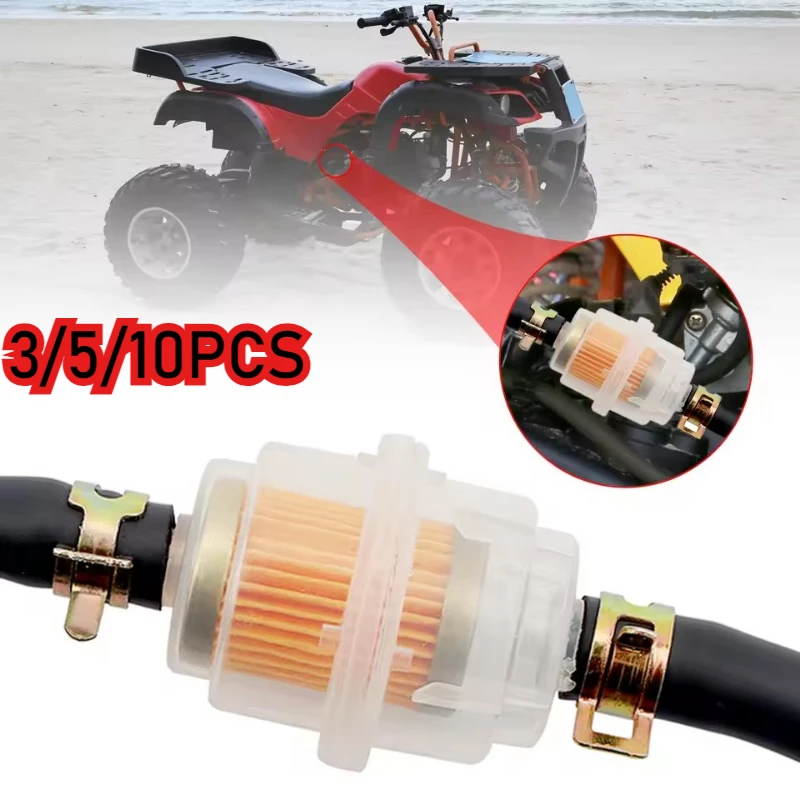 

3/5/10PCS Universal Motorcycle Oil Filter Gas Fuel Fuel Plastic Filter Motorcycle Cup with Filter Element Accessories