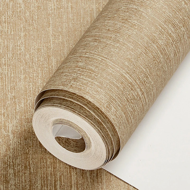 

3D Plain Non-woven Wallpaper Living Room Thickened Diatom Mud Bedroom Warm Solid Color Background Wall Wallpaper Bronzing