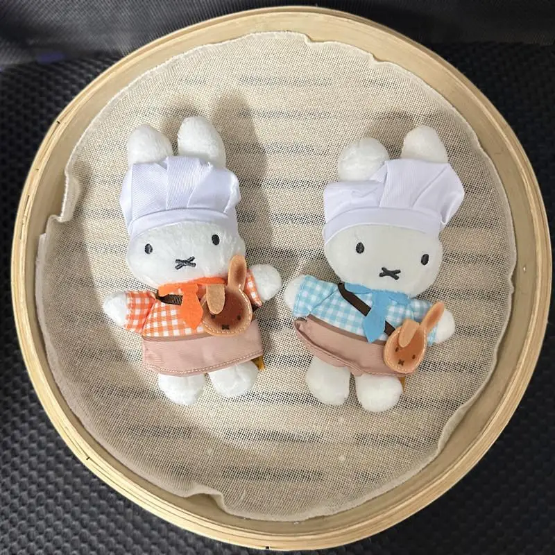 جديد ميفي قلادة ميفي أرنب Kawaii الكرتون مخبز المطبخ دمية المفاتيح لطيف الخبز ماستر دمية على شكل أرنب لعبة هدية للأطفال