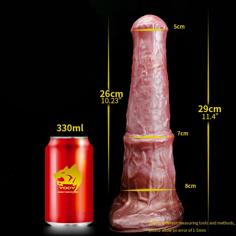 YOCY XXL Realstic Horse Dildo Silicone Fantasy Animal Fake Penis With Sucker Adult Sex For Women Men Thick 8cm Anal Masturbator