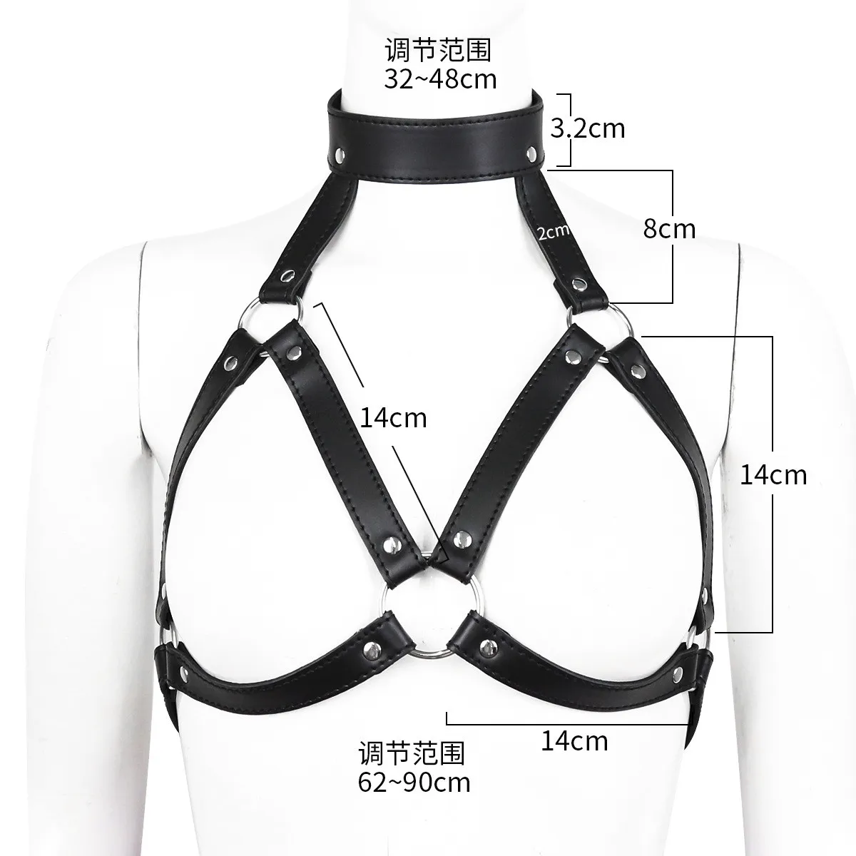 Erotic Bondage Clothes Leather Flirting Costumes Adult Sex Toys Bondage Neck Sleeves Women Sexy Lingerie Exotic Hollow Bra