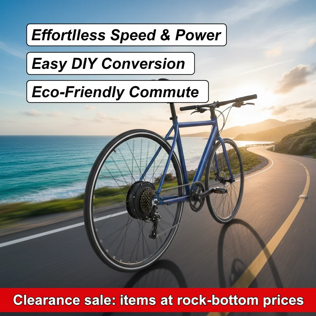 

IPX5 Brushless Motor Electric Bike Conversion Kit 22.6inch Rear Wheel with LCD Display Thumb Throttle PAS Sensor for E-Bike Modification DIY Cycling