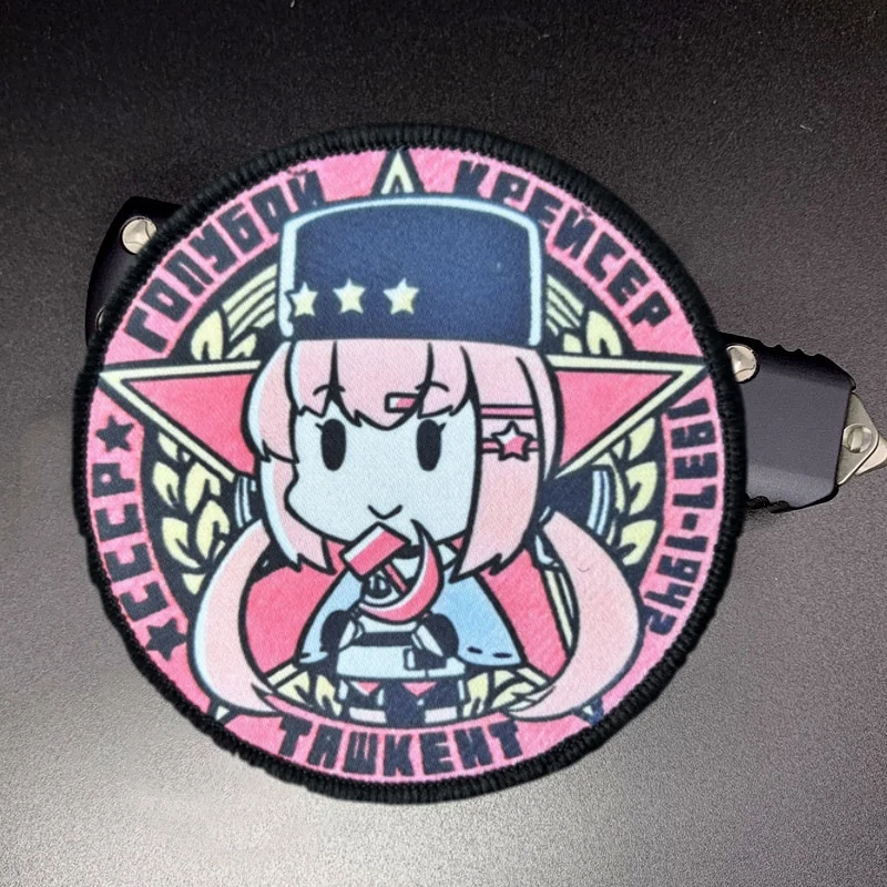 

Anime Girl Tactical Printed Patch on Clothes Morale Badge Hook Loop Military Patches Backpack Stickers Armband
