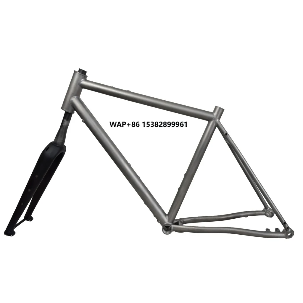 

Super Lightweight Titanium 700X45C Gravel Bike Frame Cyclocross Bike Frames with Disc Brake Thru Axle Dropout for Road Bicycles