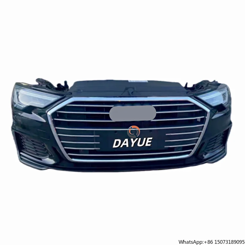 

2018-2021 A6 C8 Front Bumper with Radiator and Headlight Set Plastic+ABS Bolt-On 1 Year Warranty Universal Fitment