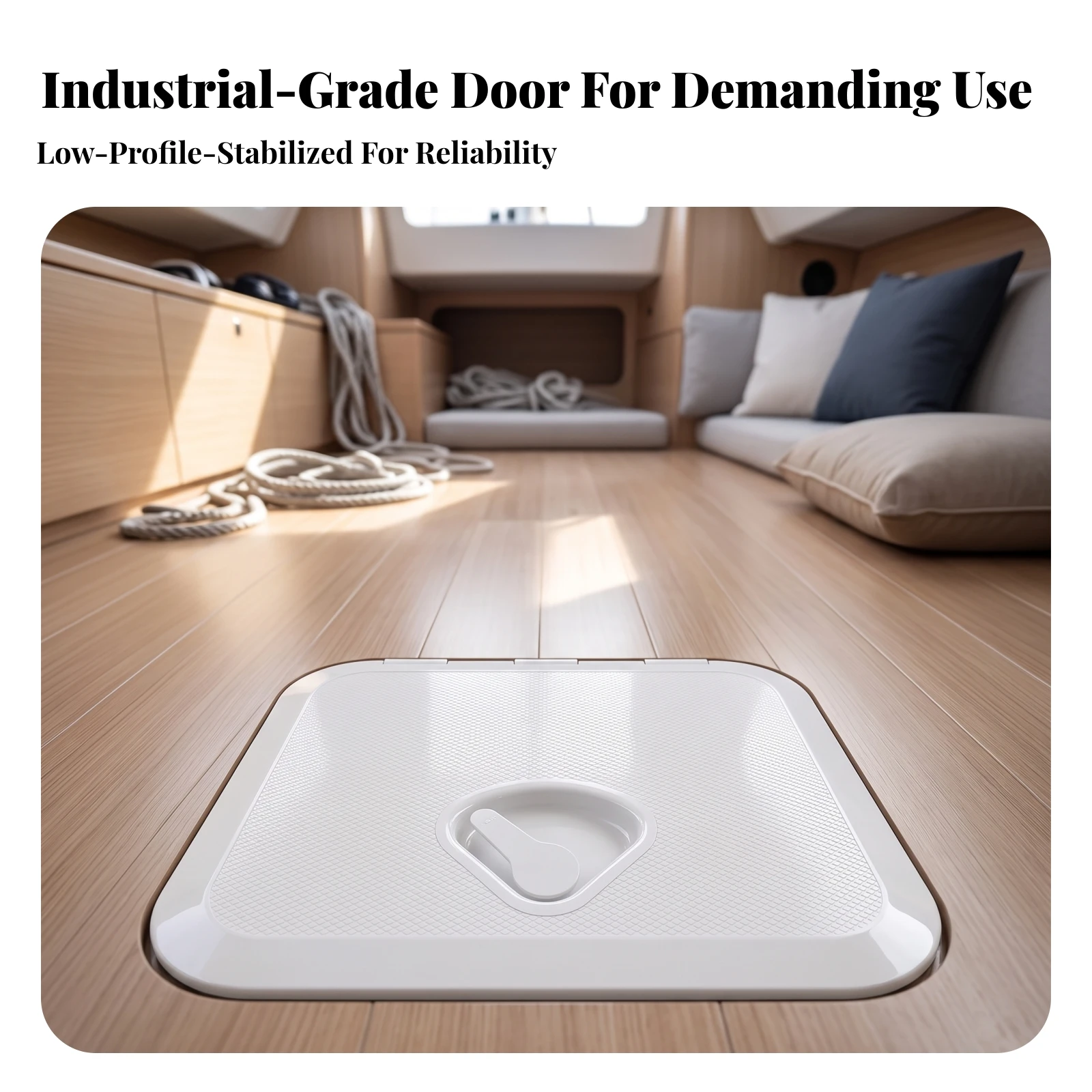 Marine Deck Access Hatch Non-Slip Boat Hatch with Rubber Seal Marine Access Door with Hinged Lid Heavy Duty for Yacht Builders
