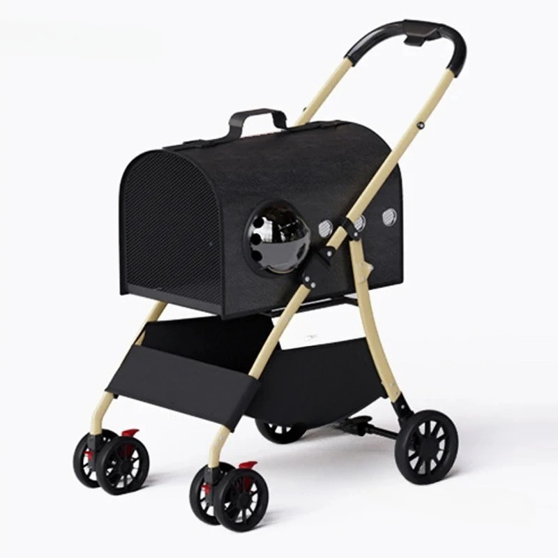 & Foldable Storage Small and Medium-sized Dog Strollers Space Capsule Cat Bag Pet Strollers Lightweight Outing Stroller for Dogs