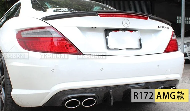 For Mercedes SLK Class R172 Trunk Spoiler SLK250 200 350 55 2012+ Real Carbon Fiber Rear Trunk Lip Wing Car Accessories