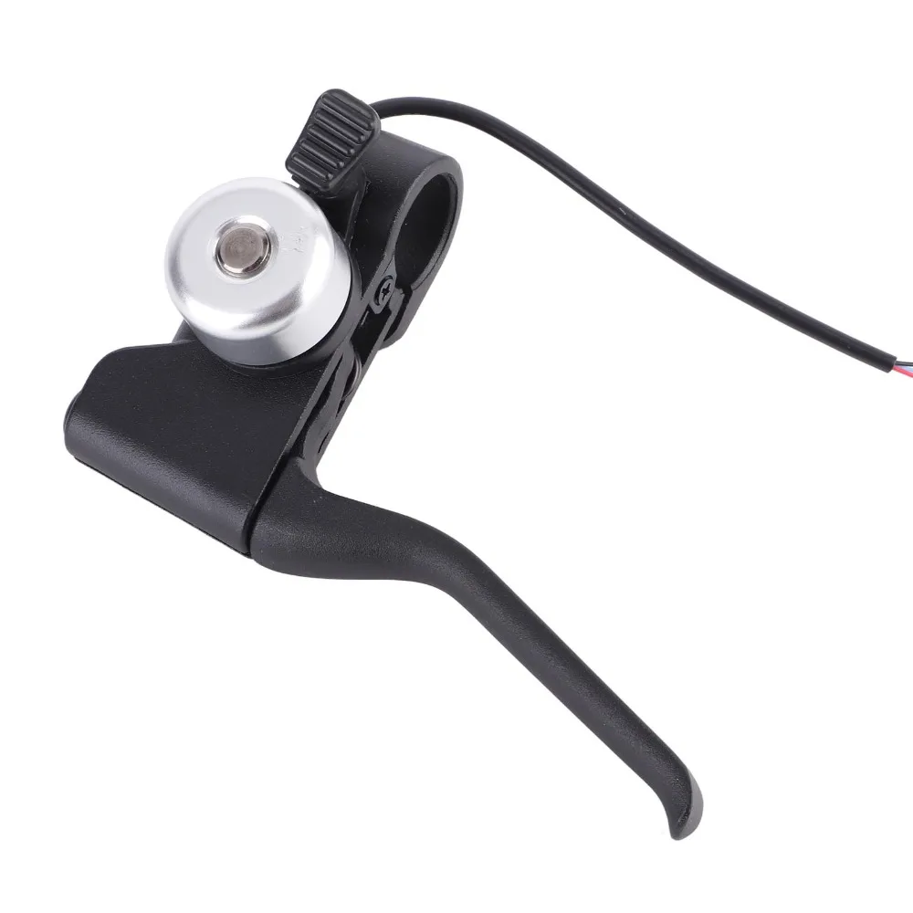 

Left Brake Lever with Bell Nylon and Metal Scooter Brake Handle Black Easy to install for GOTRAX Electric Scooter