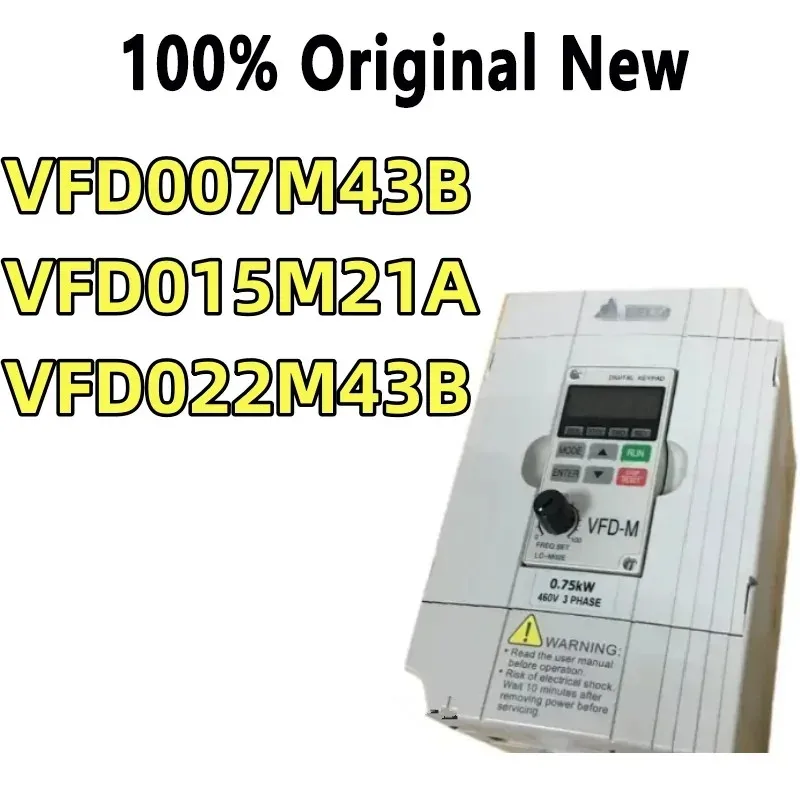 100% Tested  VFD-M 220V VFD007M43B 0.4KW 220V/230V VFD015M21A 1.5KW 380V/460V VFD022M43B 2.2KW New Box