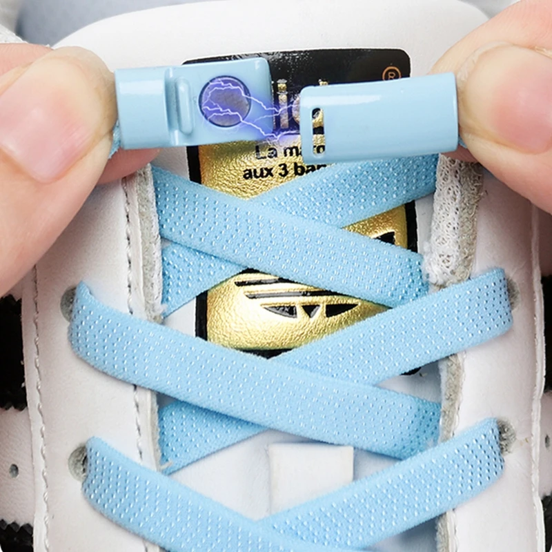 

No Tie Shoelaces Flat Lock Color Elastic Shoe Laces Magnetic Metal Suitable for All Shoes Lazy Shoes Lace Accessories