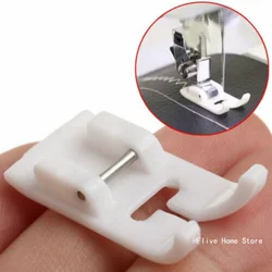 1 Piece Foot Button Sewing Presser Foot Plastic White Non Stick DIY Leather Anti Slip Sewing Tool Sewing Machine Accessories