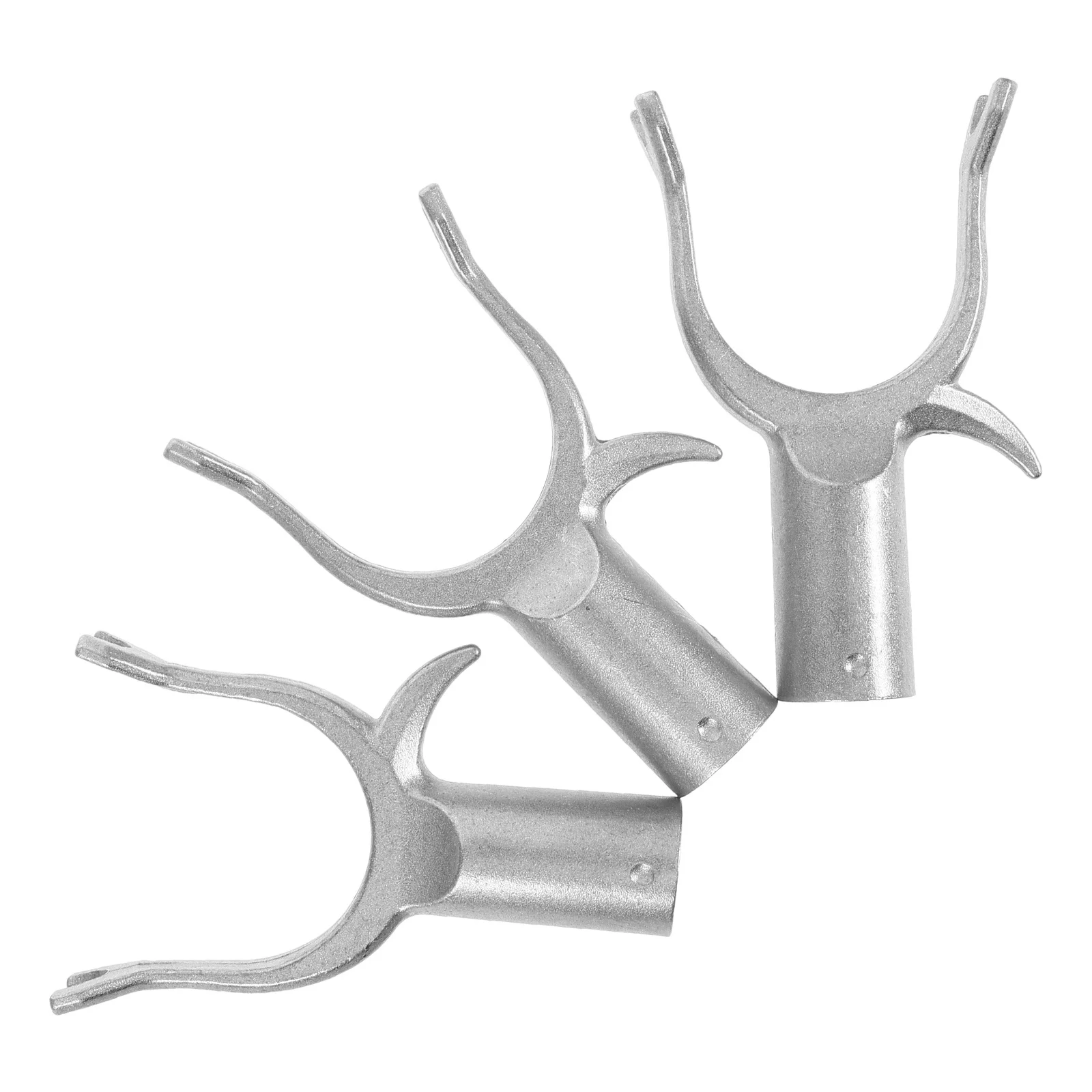 3 قطعة قضيب الملابس شوكة استبدال سبائك الألومنيوم تجفيف القطب رئيس شرفة الملابس معلقة أداة لوازم المنزل أجزاء القطب