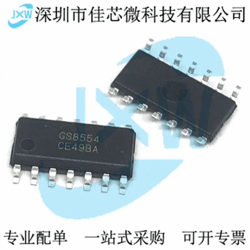 10PCS/LOT  GS8554-SR AD8554 SGM8554 SOP-14  Gainsil Original, in stock. Power IC