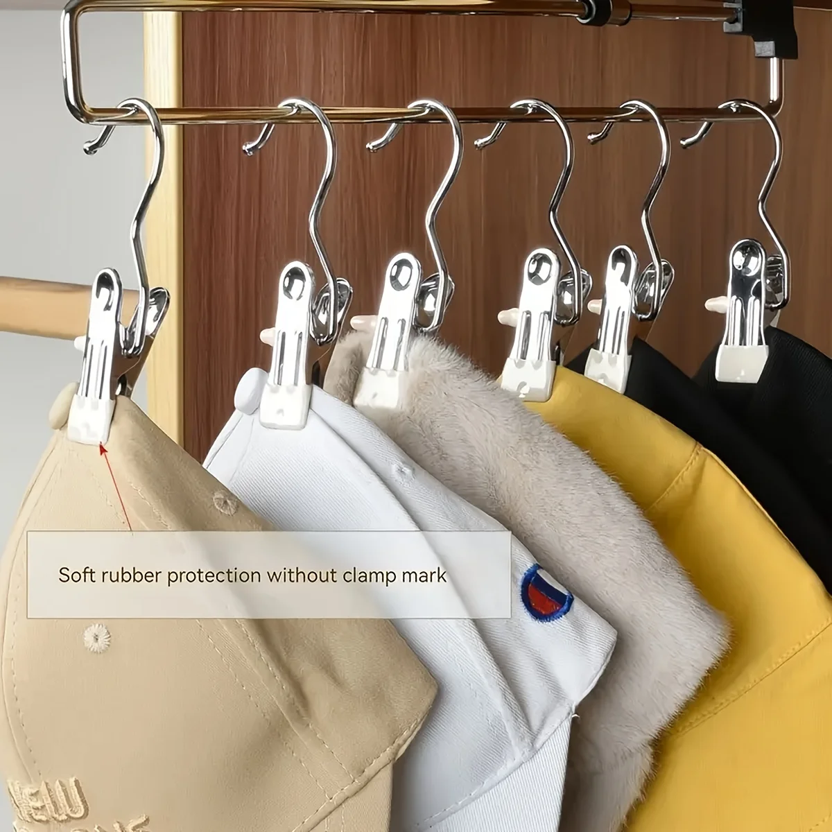 Multifunctional Portable Metal Hook Clip Storage Organizer Wardrobe Closet Neatness Hat Boot Shoe Pant Hanger view 4