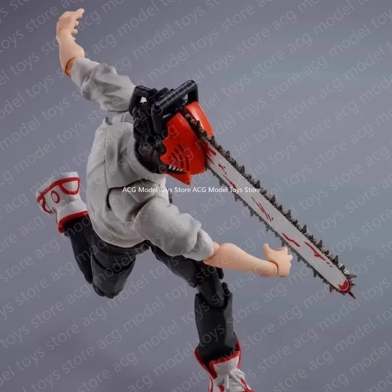 Original Bandai SHF Chainsaw Man Denji Pochita Power Samurai Sword Makima Hayakawa Aki  PVC Action Figure Toys Collection Model