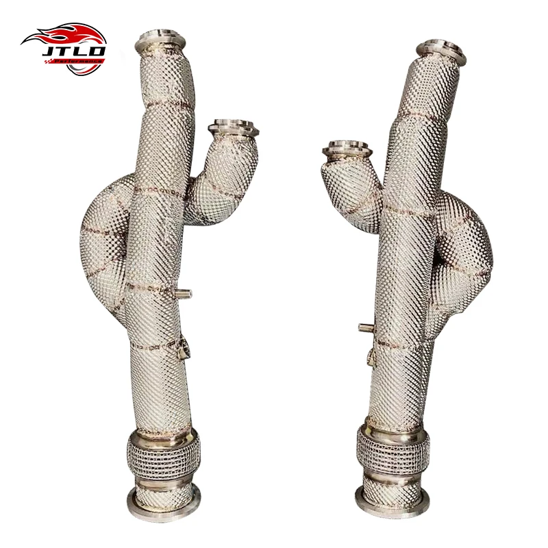 JTLD Factory Directly Sell Custom Exhaust Exhaust Parts Downpipe for Lamborghini LP700 720 750 with Heat Shield