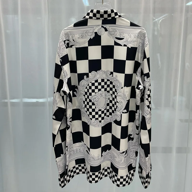 Men\'s long-sleeved shirts European style, loose trend long-sleeved tops casual casual daily wear Spring and autumn model