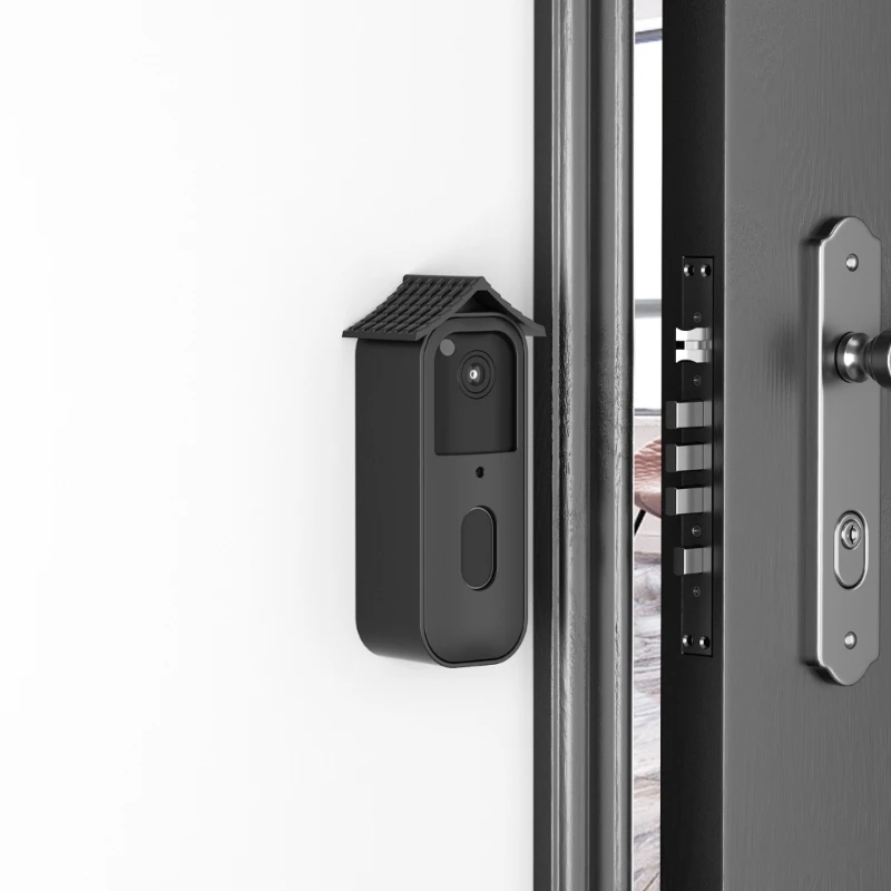 HX6A Scratchproof Shell with Rainproof Roof Design Weatherproof Case Sleeve Housing Protector Cover for 2Nd Gen Video Doorbell