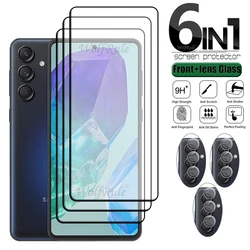 6-in-1 For Samsung M55 Glass Samsung Galaxy M55 5G Tempered Glass Full Cover Glue 9H Screen Protector Samsung M55 5G Lens Glass