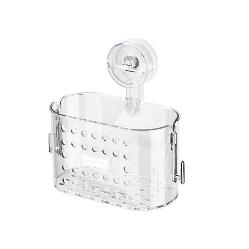 

Wall Mounted Suction Cup Storage Box Hollow Drain Hole Nail Free Mounting Punch Free Shower Storage Rack Strong Bearing Capacity