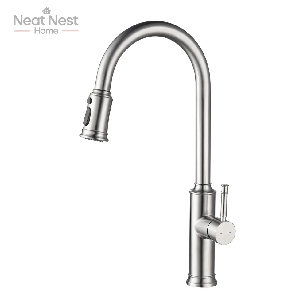 Industrial Style Kitchen Faucet with Pull Down Sprayer, pull-out spray head,Rugged Charm for Urban kitchen, Single-handle design