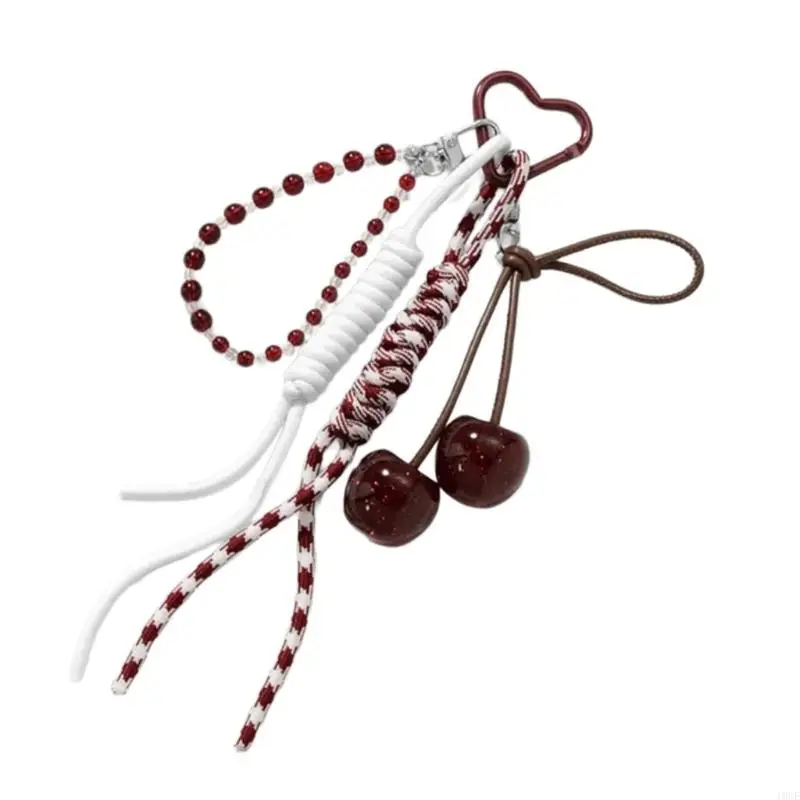 Stylish Bag Charm Cherry Holder Secure Keychain For Daily Commute Gym Use
