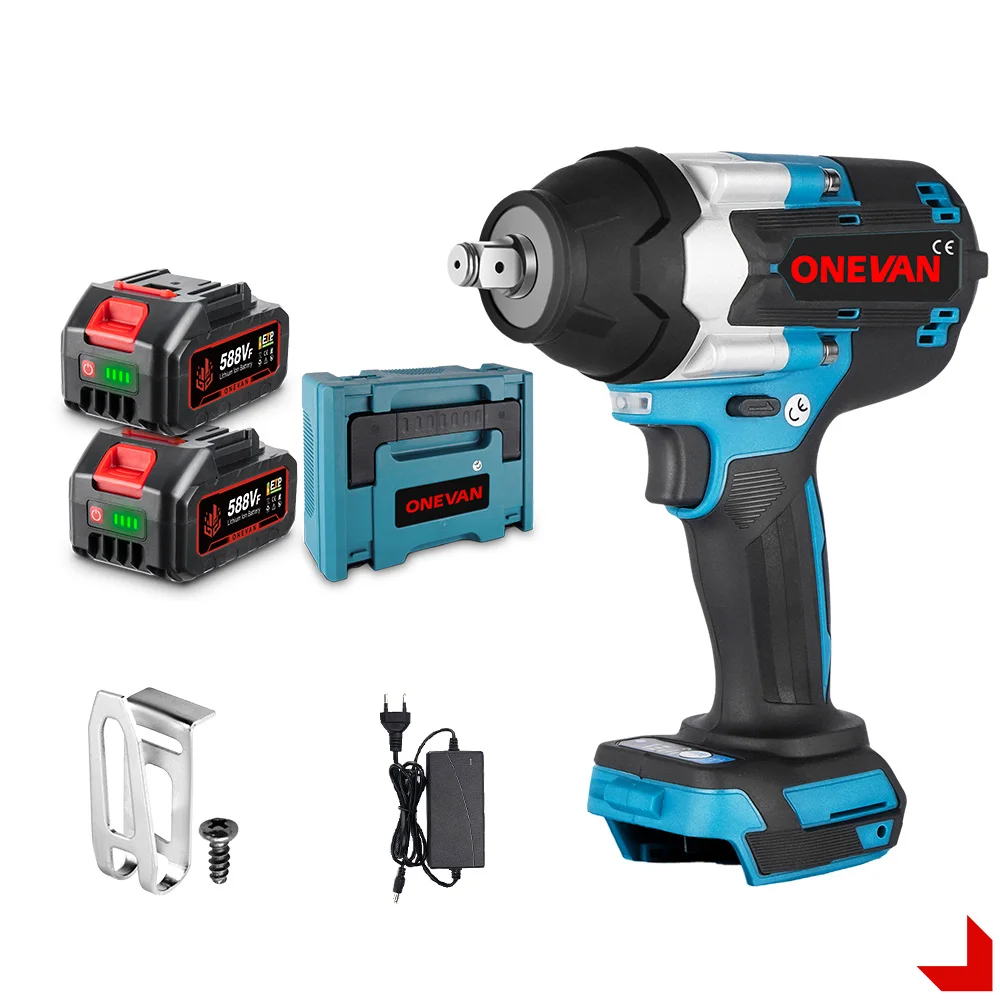 

1800N.M Torque Brushless Electric Impact Wrench with 588VF Battery 1/2" Cordless Wrench Power Tool for Makita 18V Battery