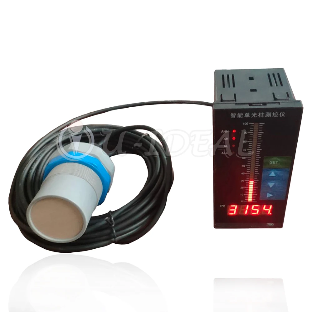 

Industrial Non-Contact Ultrasonic Level Sensor Digital 4-20mA Output DC24V 0.25% Accuracy for Acids Diesel Fuel Liquid Tanks