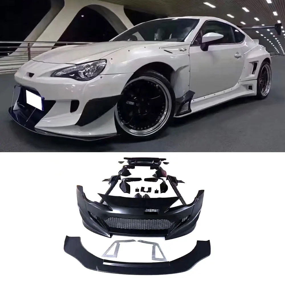 

FRP Front Lip Spoiler Side Skirts Aprons Rear Diffuser Rear Spoiler Fiber Glass Wide Bodykit For Toyota GT86 Subaru BRZ FT86 FRS