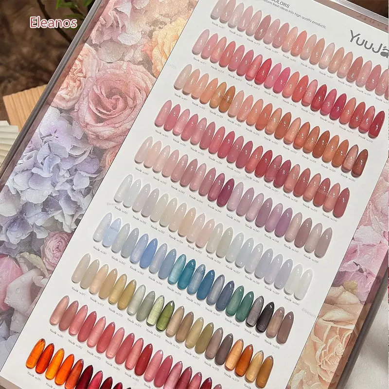 Eleanos Korean Style 100pcs Jelly Gel Polish Set Translucent UV Soak Off Gel Nail Polish Nail Art Manicure Nail Gel Lacquer 15ml