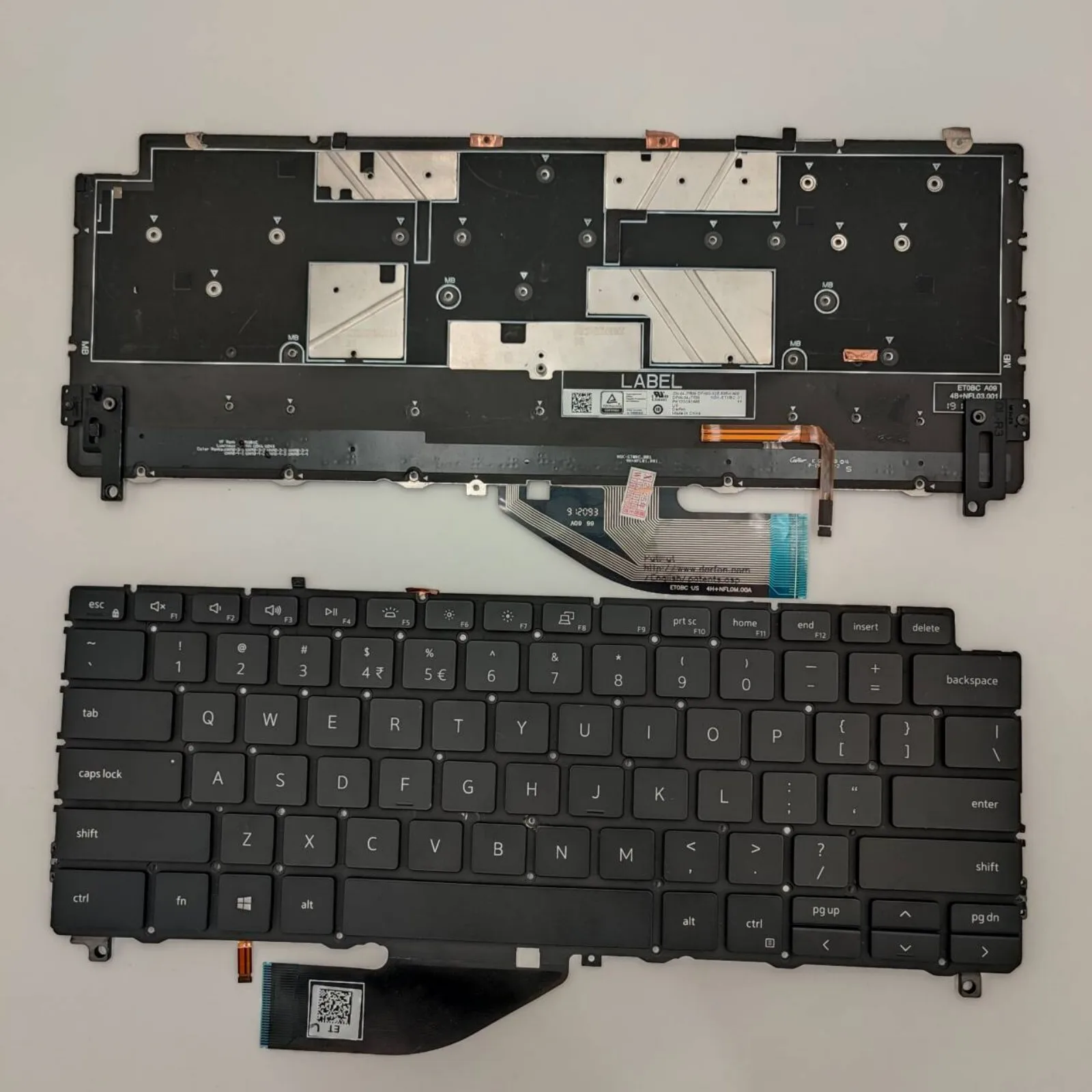 

US SP Layout for Dell P103G XPS 13 7390 9310 2-in-1 Laptop keyboard