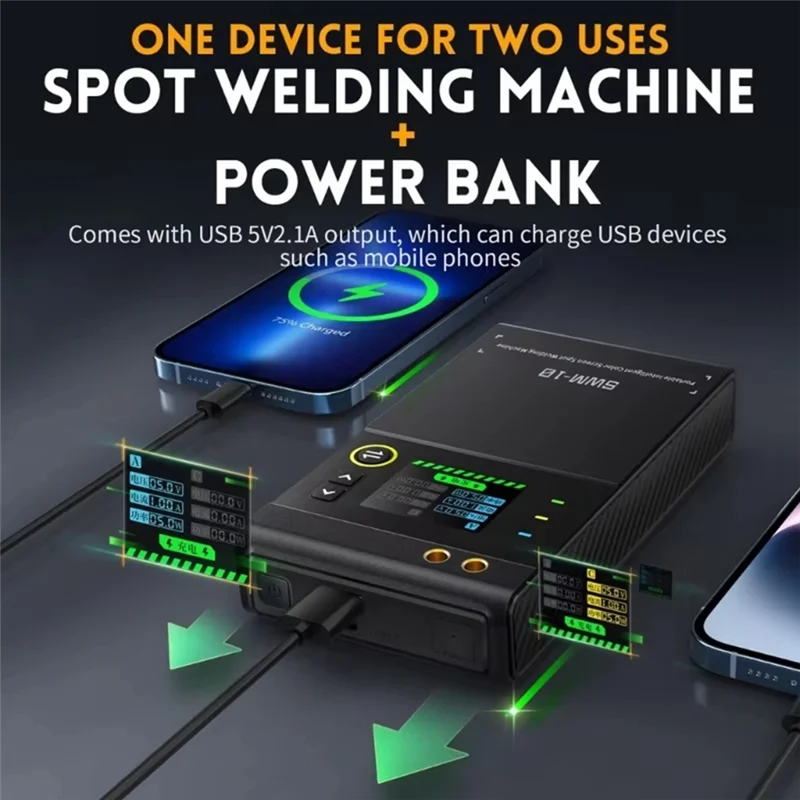 AB47-SWM-10 Handheld Welder DIY Mini Welding Machine 18650 Battery Pack Welding Tool 5000Mah Weldable 0.25Mm Spot Welder