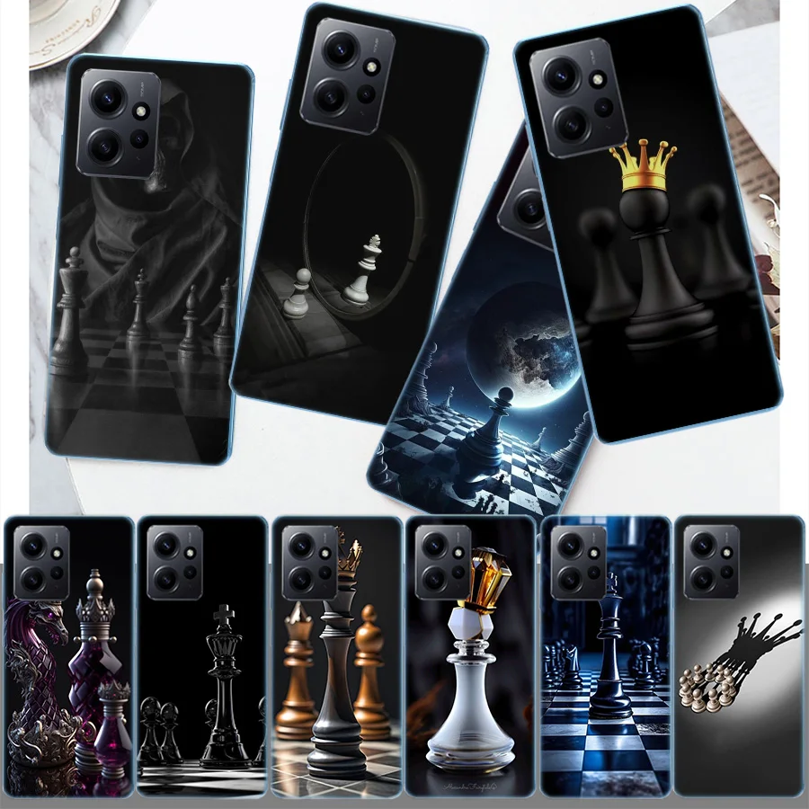 Competitive Chess Game Cover Case For Xiaomi Redmi Note 12S 12 11 Pro Plus 11T 11S 10 5G 10S 9 9T 9S 8 8T 7 5 Pro TPU Phone Clea