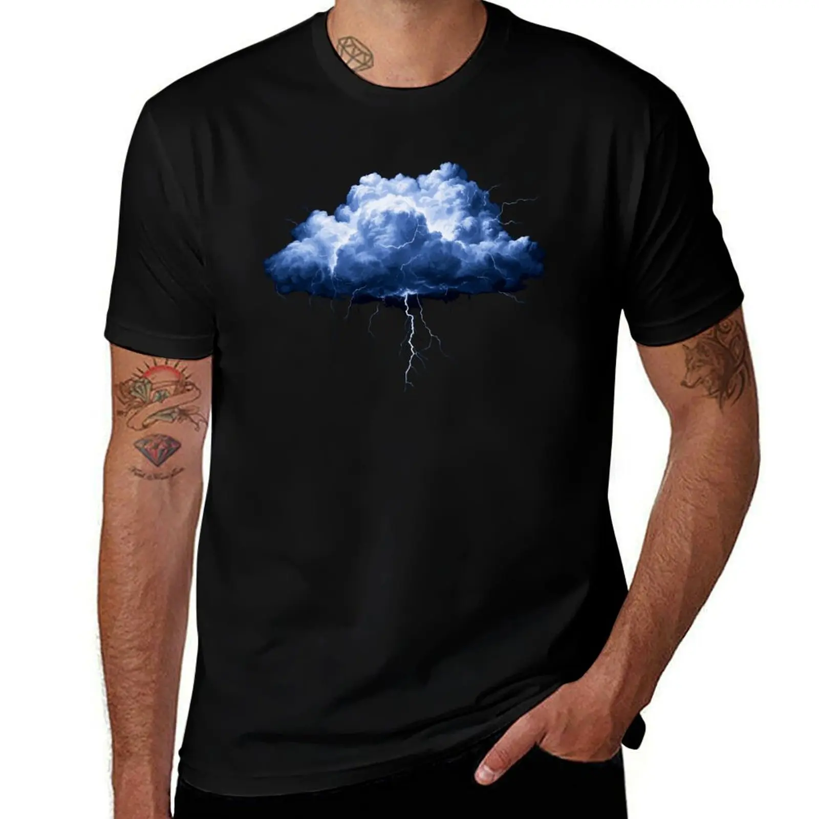 Storm Cloud, Lightning, Meteorology Gift T-Shirt man t shirts high quality luxury brand T-Shirt