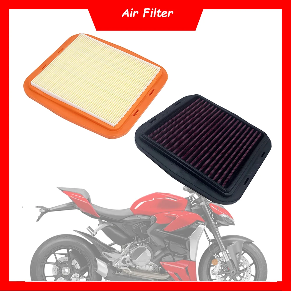 Motorcycle Engine Air Intake Filter Cleaner Air Filter Element For Ducati Panigale 959 1199 Multistrada 950 1200 1260 Enduro V2