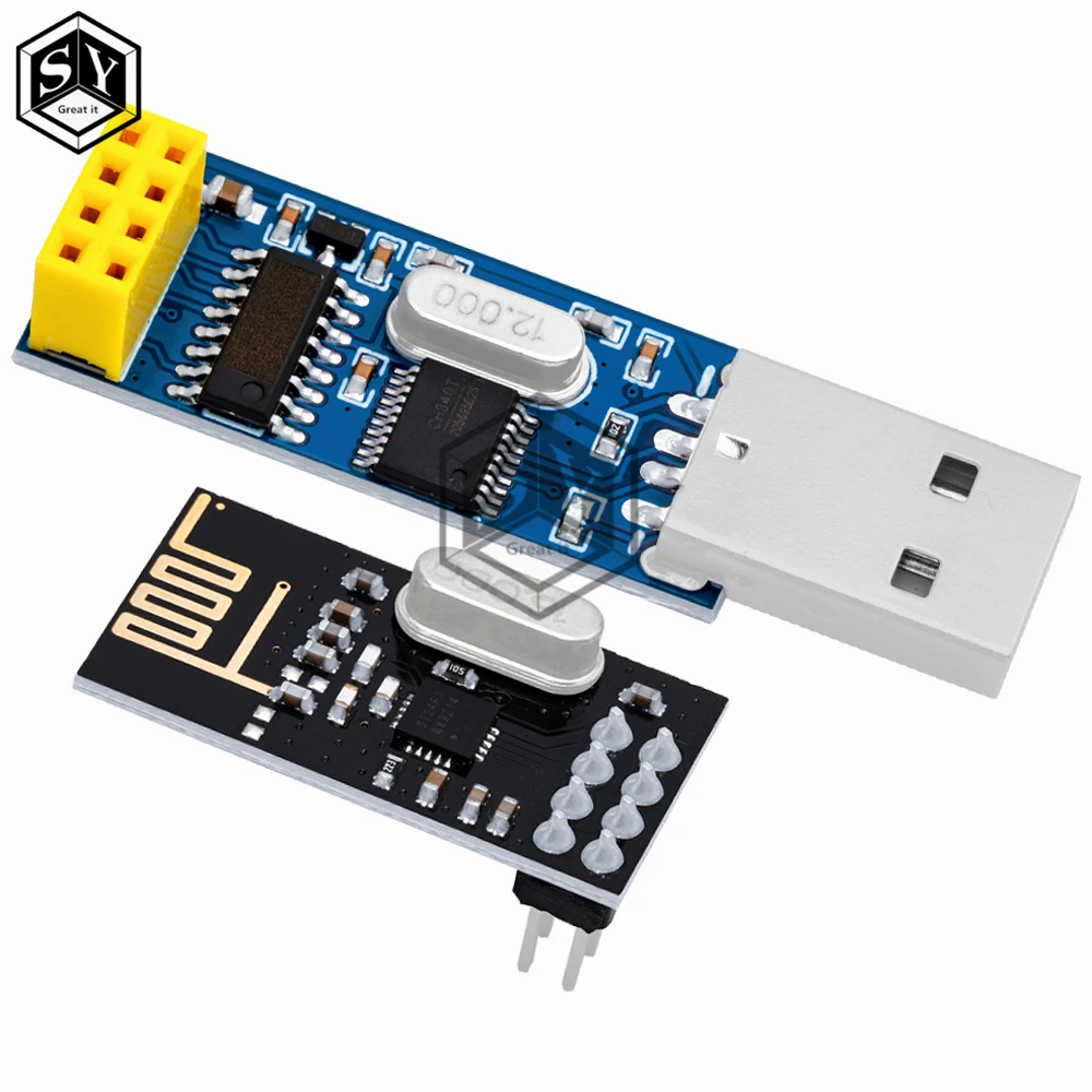 CH340T USB to Serial Port Adapter Board + 2.4G NRF24L01+ Wireless Module For Arduino