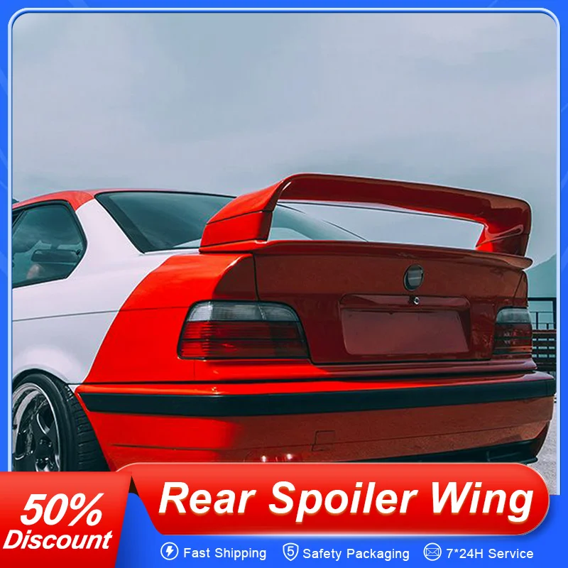 

For BMW 3 Series E36 M3 1990-2002 Rear Trunk Lid Car Spoiler Wings E36 Black White Carbon Spoiler Wing Exterior Accessories