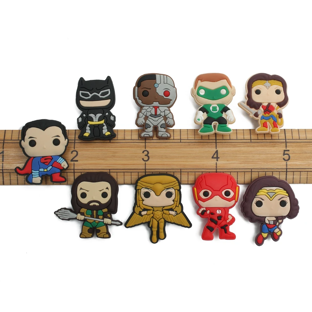 7-15 قطعة/المجموعة Miniso جوكر الرجل الحديدي خارقة الفيلم ل الكرتون الأحذية سحر PVC اكسسوارات الديكور ل الكلاسيكية تسد الاطفال الهدايا