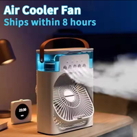 Portable Mini USB Humidifier Fan with LED Night Light and Water Mist Home Air Cooler Three-in-One Device