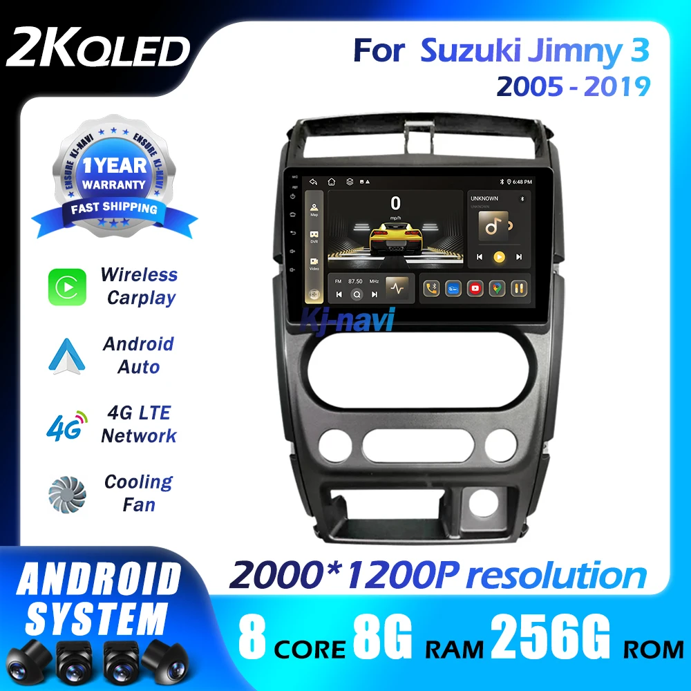 

Android 14 For Suzuki Jimny 3 2005-2019 Carplay AI Voice Car Radio Android Auto Multimedia Player WIFI 4G RDS 2din GPS autoradio