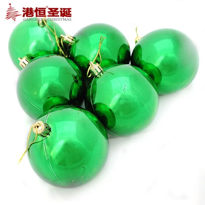 Christmas 6cm-10cm ceiling decoration hanging ball bright electroplating green christmas ball