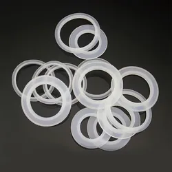 1/5 Stuks Siliconenrubber Platte Pakkingen Buitenste Dia 35Mm-41Mm Witte Gootsteen Pop-Up Plug Siliconen Dop O Ringen Afdichting Ringen Afdichtingsring