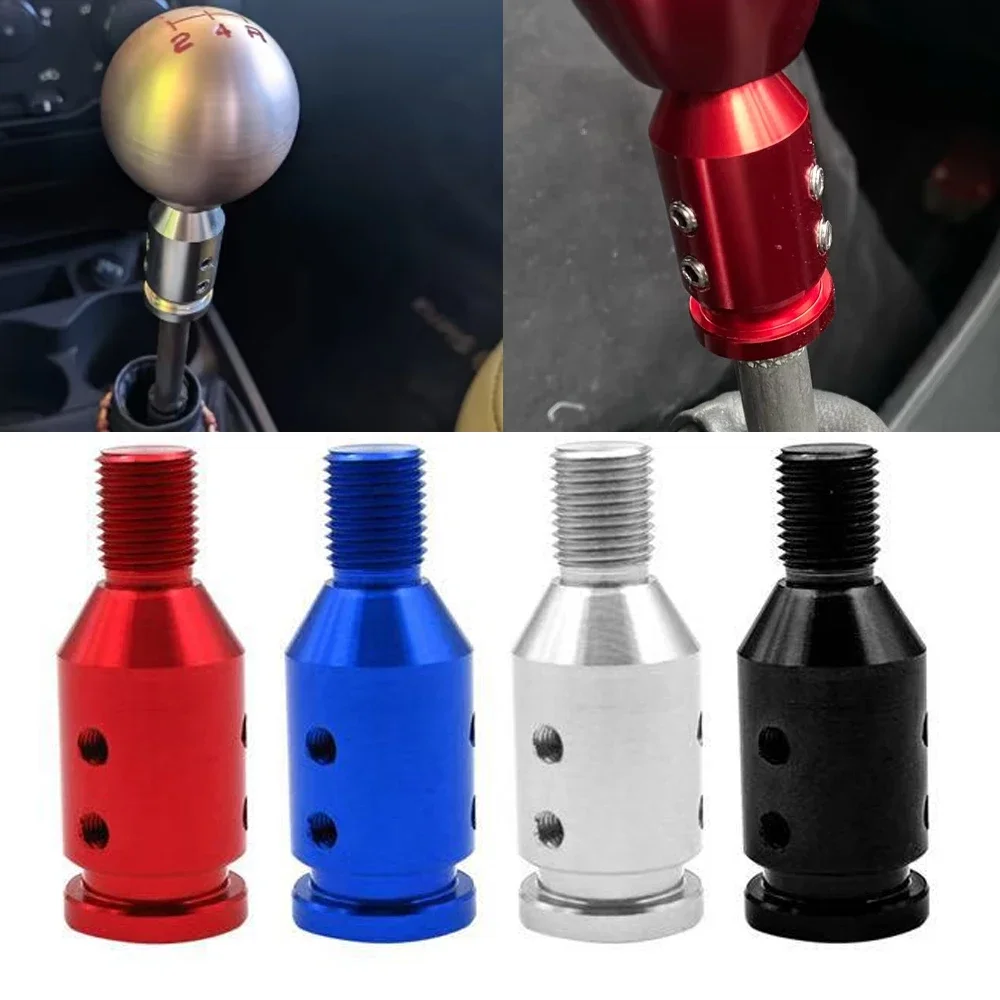 1pc Universal Aluminum Alloy Car Manual Gear Shift Knob Adapter For M10x1.5/M12x1.25 Thread Car Accessories For BMW Mini Honda