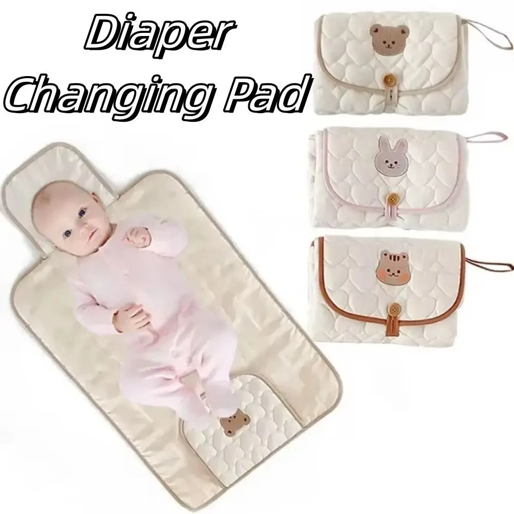 

Bear Diaper Changing Pad Multifunctional Cotton Baby Changing Pad Newborn Travel Changing Station Detachable