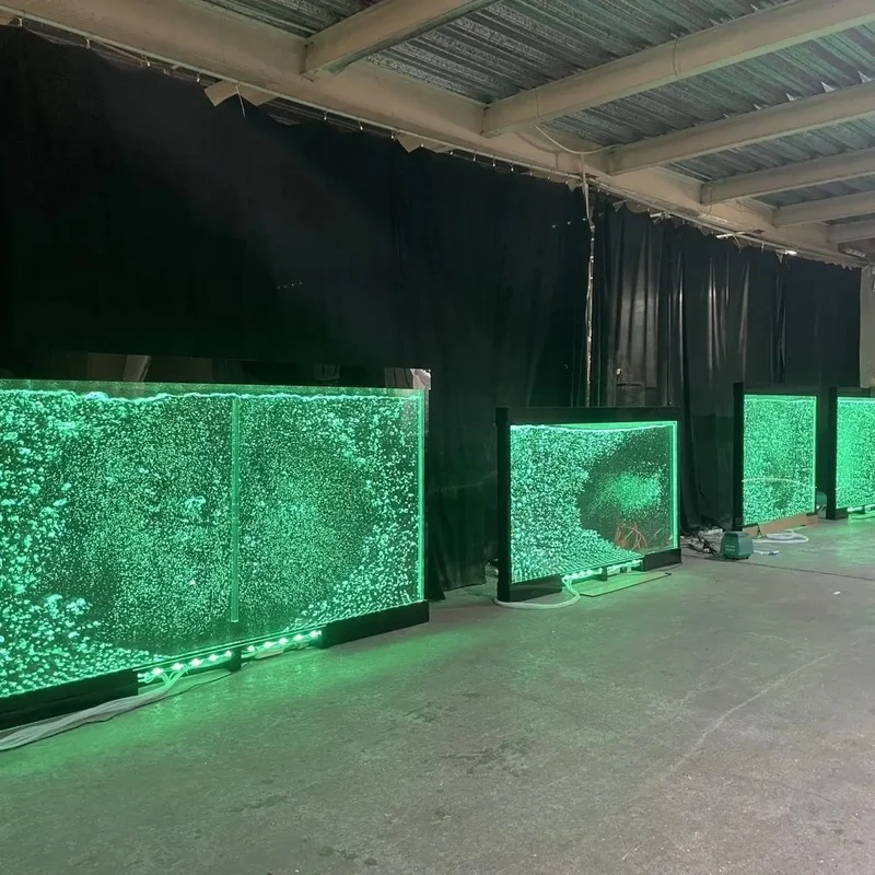 custom.Acrylic Bubble Wall Panel Rectangular Stainless Steel Base Remote Control Pattern Backdrop Home Decorative Lights R
