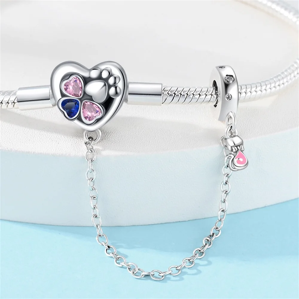 Fashion 925 Silver Multi Charm Bracelet with Crown Butterfly Lotus Heart Galaxy Moon Star and Pet Design